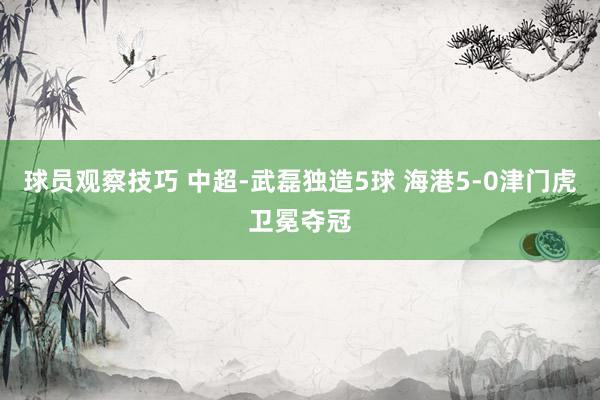 球员观察技巧 中超-武磊独造5球 海港5-0津门虎卫冕夺冠