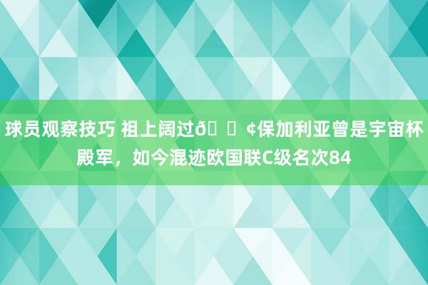 球员观察技巧 祖上阔过😢保加利亚曾是宇宙杯殿军，如今混迹欧国联C级名次84