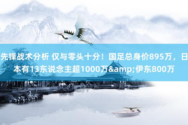 先锋战术分析 仅与零头十分！国足总身价895万，日本有13东说念主超1000万&伊东800万