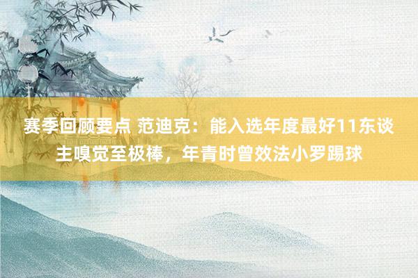 赛季回顾要点 范迪克：能入选年度最好11东谈主嗅觉至极棒，年青时曾效法小罗踢球