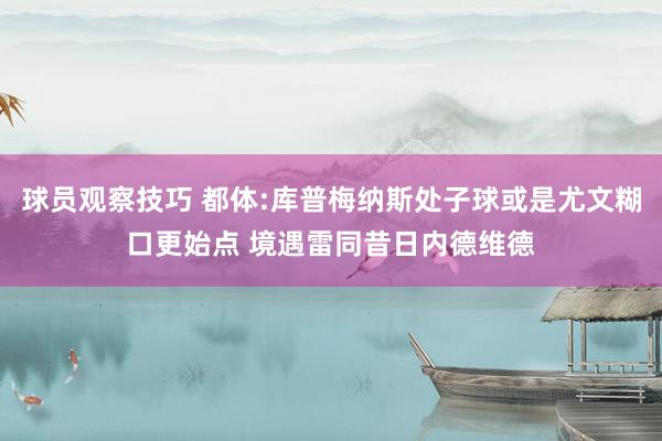 球员观察技巧 都体:库普梅纳斯处子球或是尤文糊口更始点 境遇雷同昔日内德维德