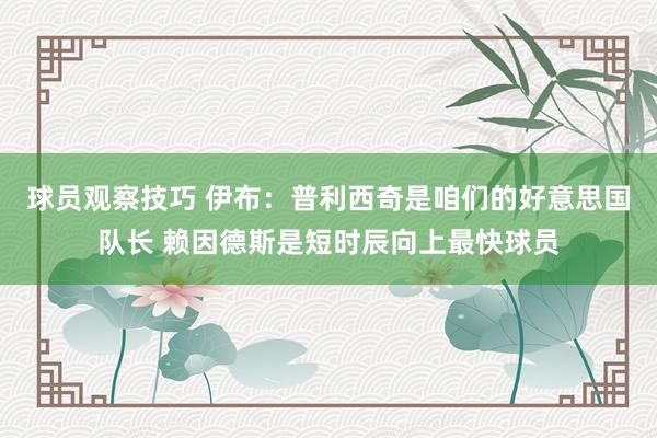 球员观察技巧 伊布：普利西奇是咱们的好意思国队长 赖因德斯是短时辰向上最快球员