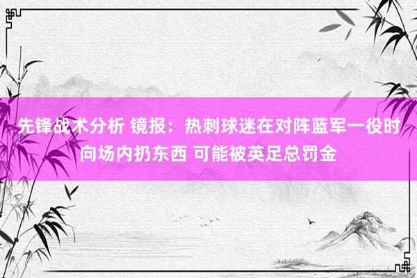 先锋战术分析 镜报：热刺球迷在对阵蓝军一役时向场内扔东西 可能被英足总罚金