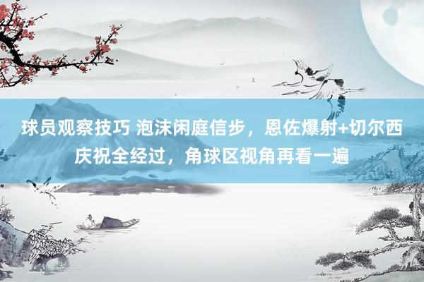 球员观察技巧 泡沫闲庭信步，恩佐爆射+切尔西庆祝全经过，角球区视角再看一遍